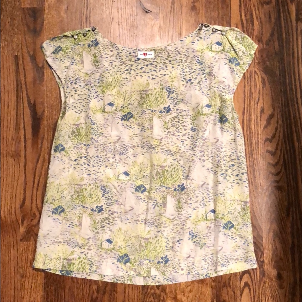 Silk Short Sleeve Blouse - Anthropologie